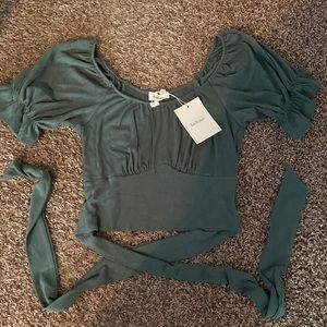 Olive green top